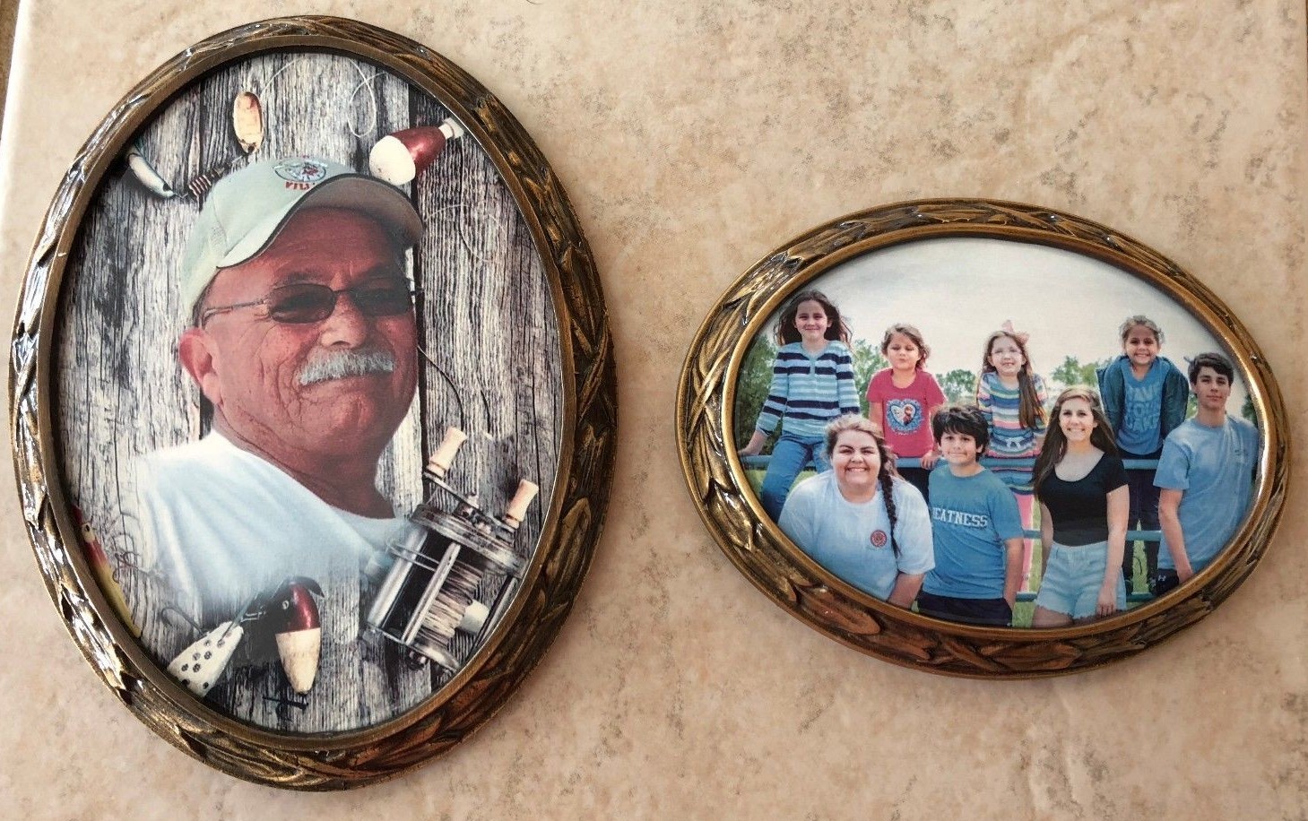 4.25″x 3.5″ Porcelain Photo Picture With Bronze Frame Outdoor Cemetery Headstone
