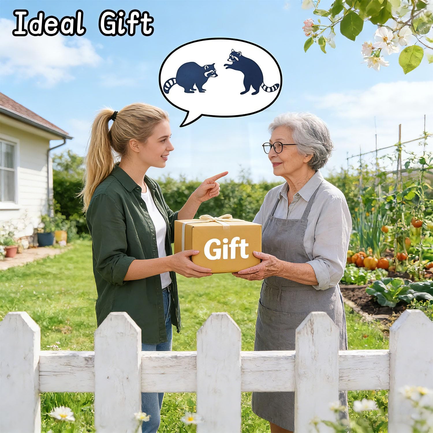 Raccoon Garden Stakes – Metal Yard Art for Outdoor Decor, Unique Nature Gift