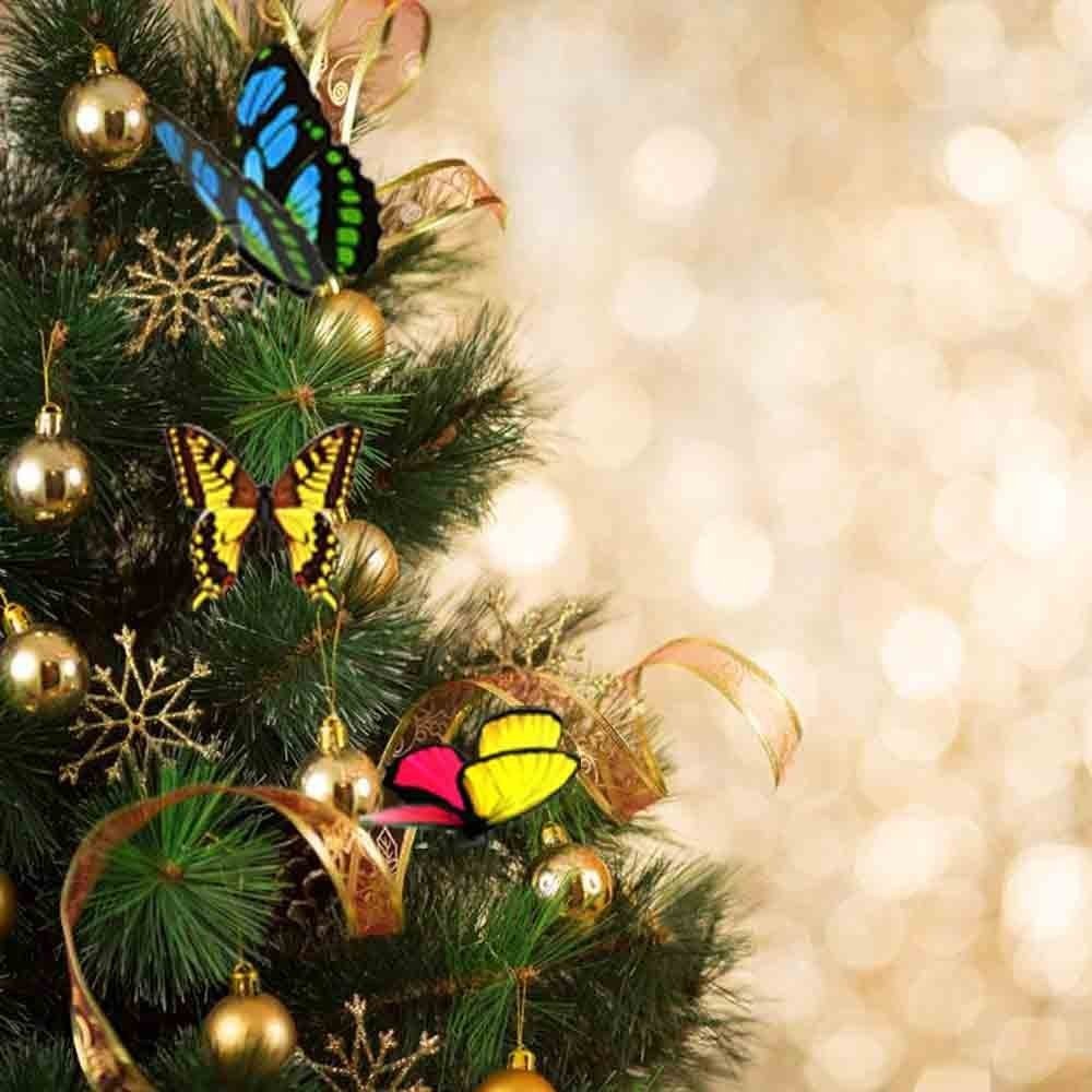 100pcs Butterfly Garden Stakes for Planters, Yard Decor, Christmas Decorations