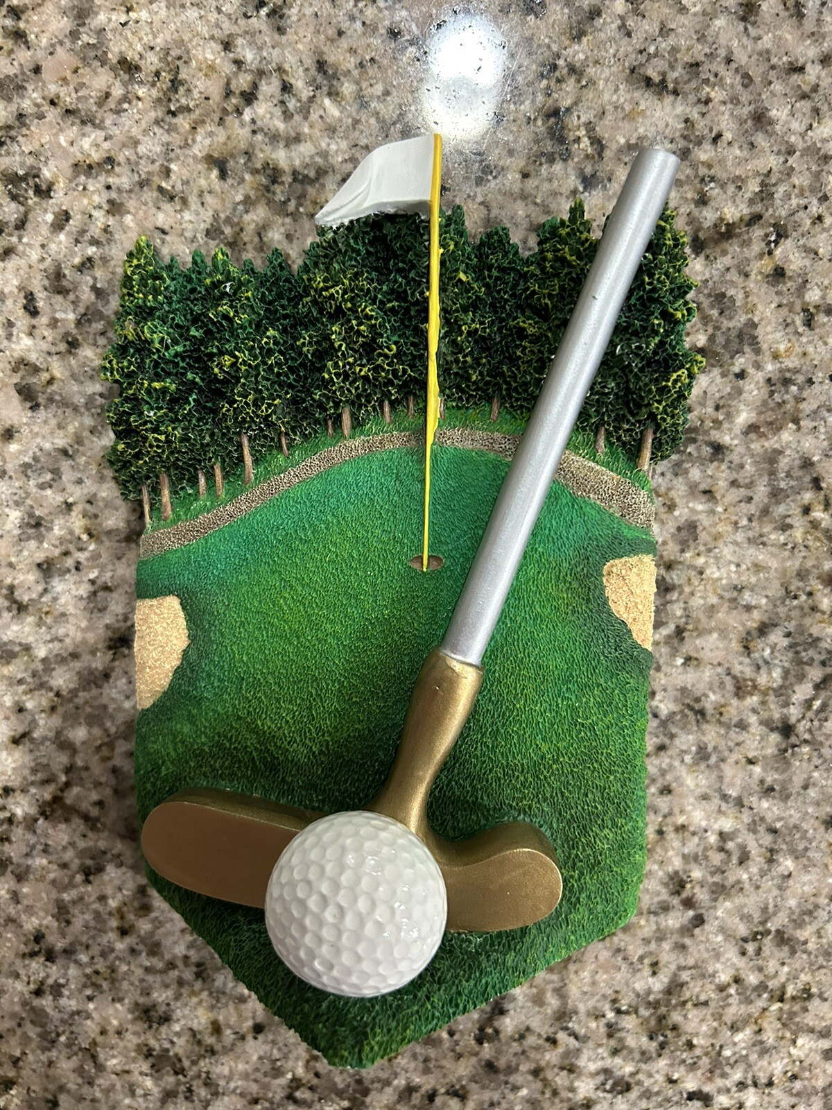 Batesville Casket Coffin End Plaque Memorial-Hand Painted Golf Enthusiast