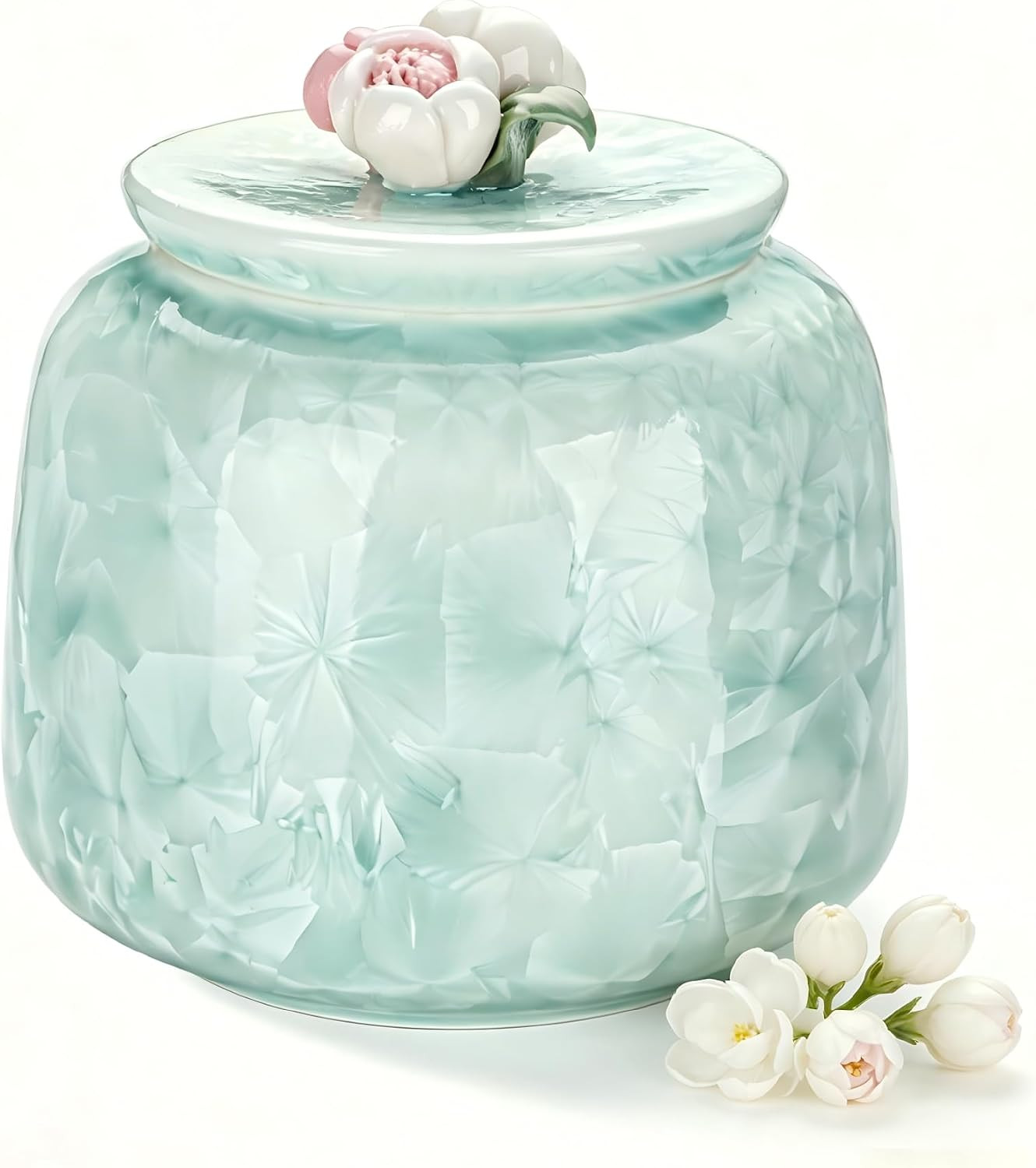 Ceramic Small Urn for Human Ashes Keepsake for Men Women Pet Handmade Cremation