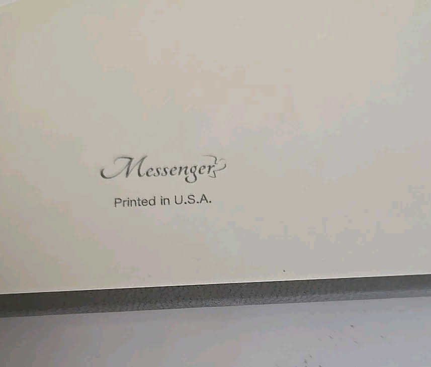 Messenger Funeral Memorial Register Guest Book Binder Gray
