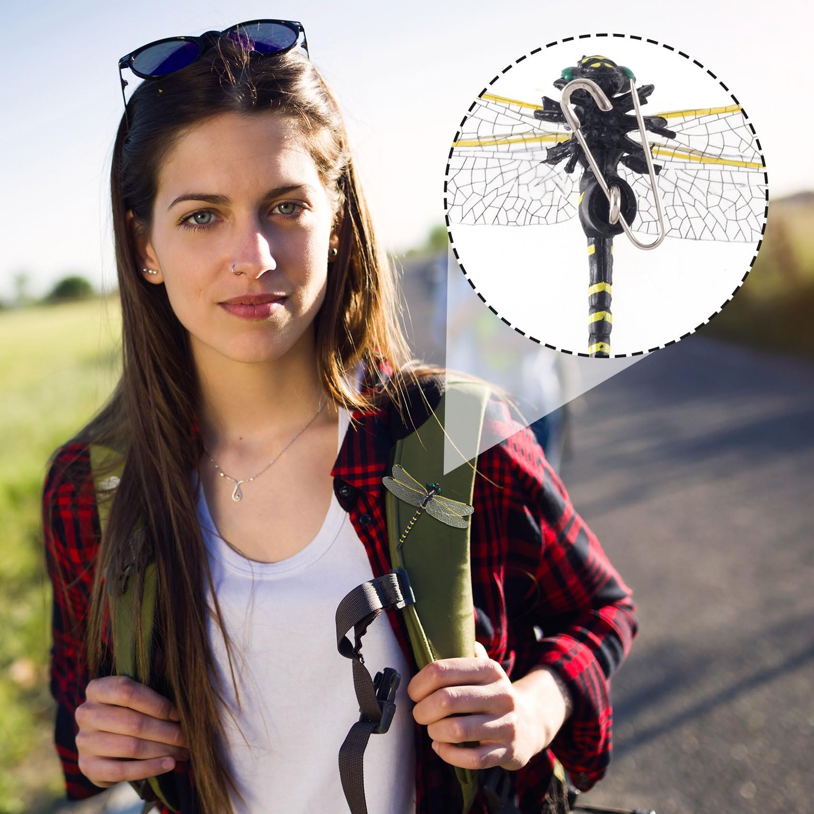Dragonfly Hat Clip, Dragon Fly Clips for Bugs, Fake Realistic Artificial Drag…