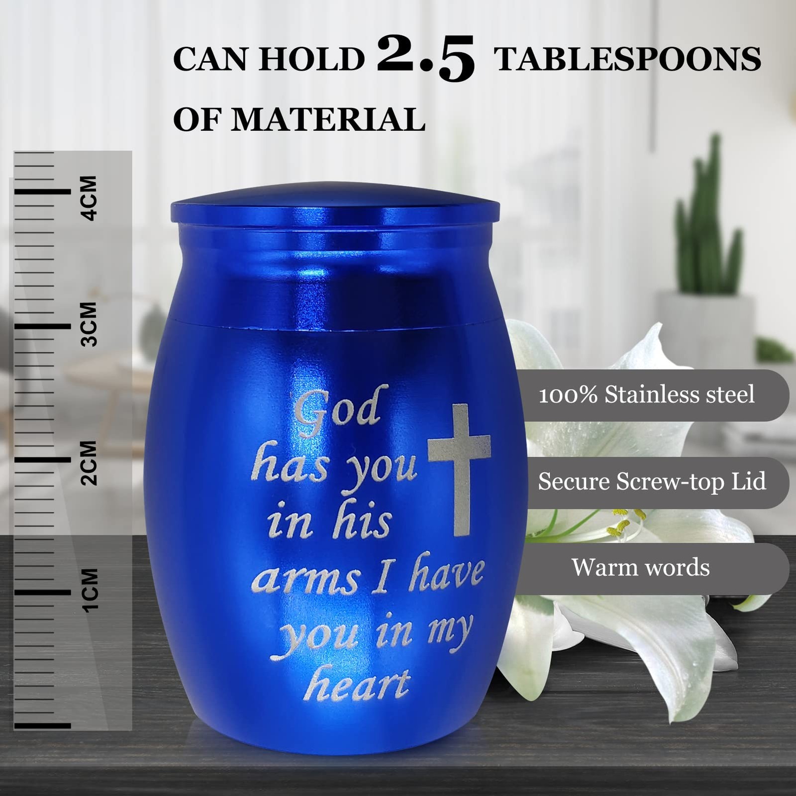 Small Urns for Ashes Keepsake Comes with Heart Box W/light(battery Replaceable)-