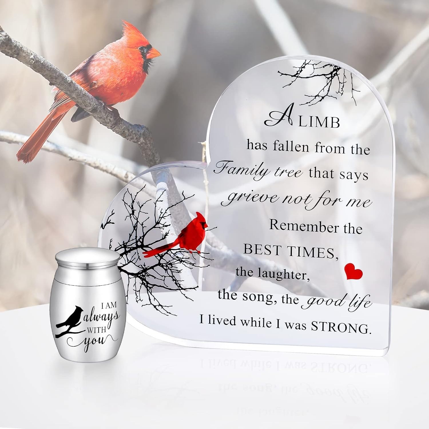 Cardinal Urns for Adult Female Memorial Gifts