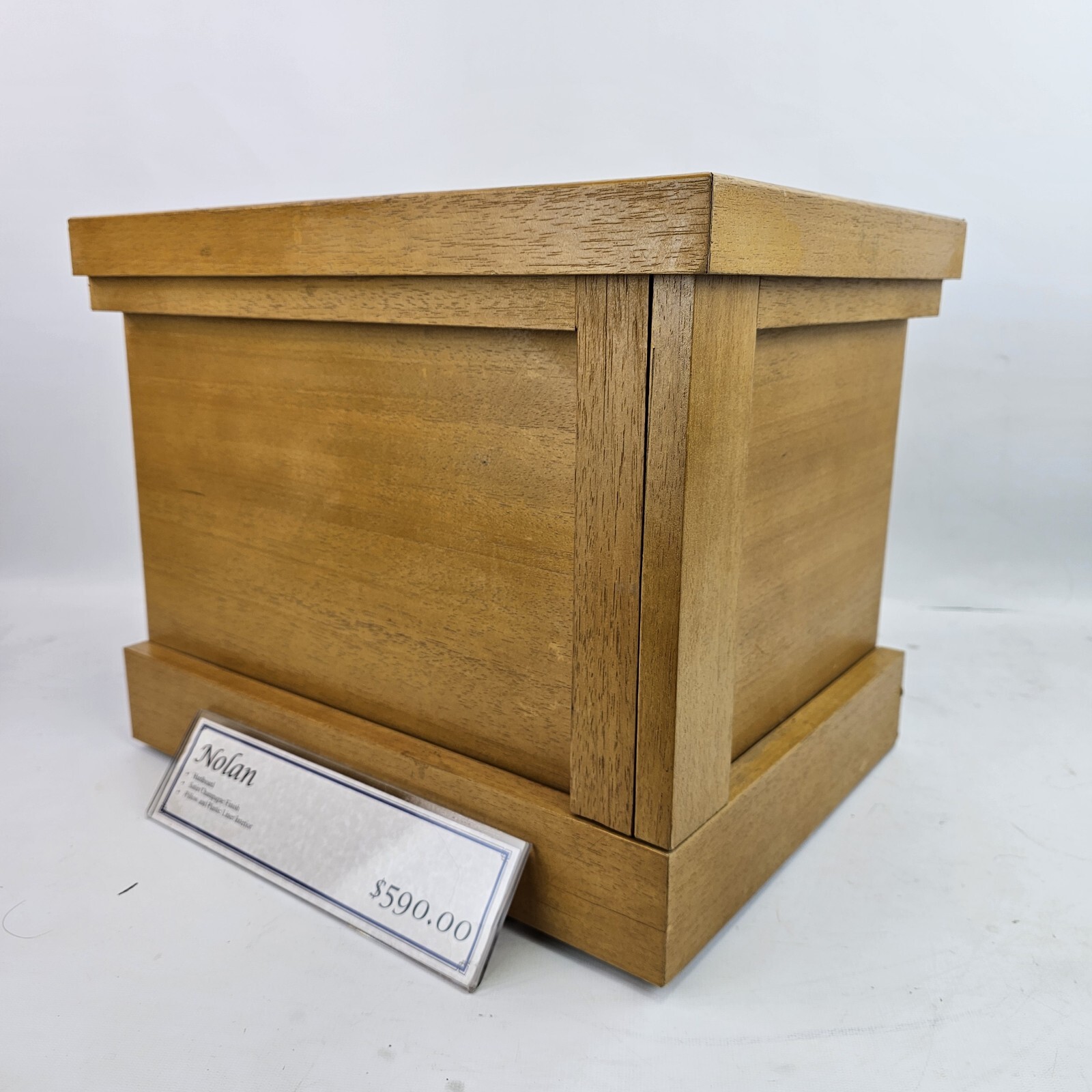 Coffin Casket Halloween Cemetery Mini Wood Corner Mortuary Display 18’x14″x16″