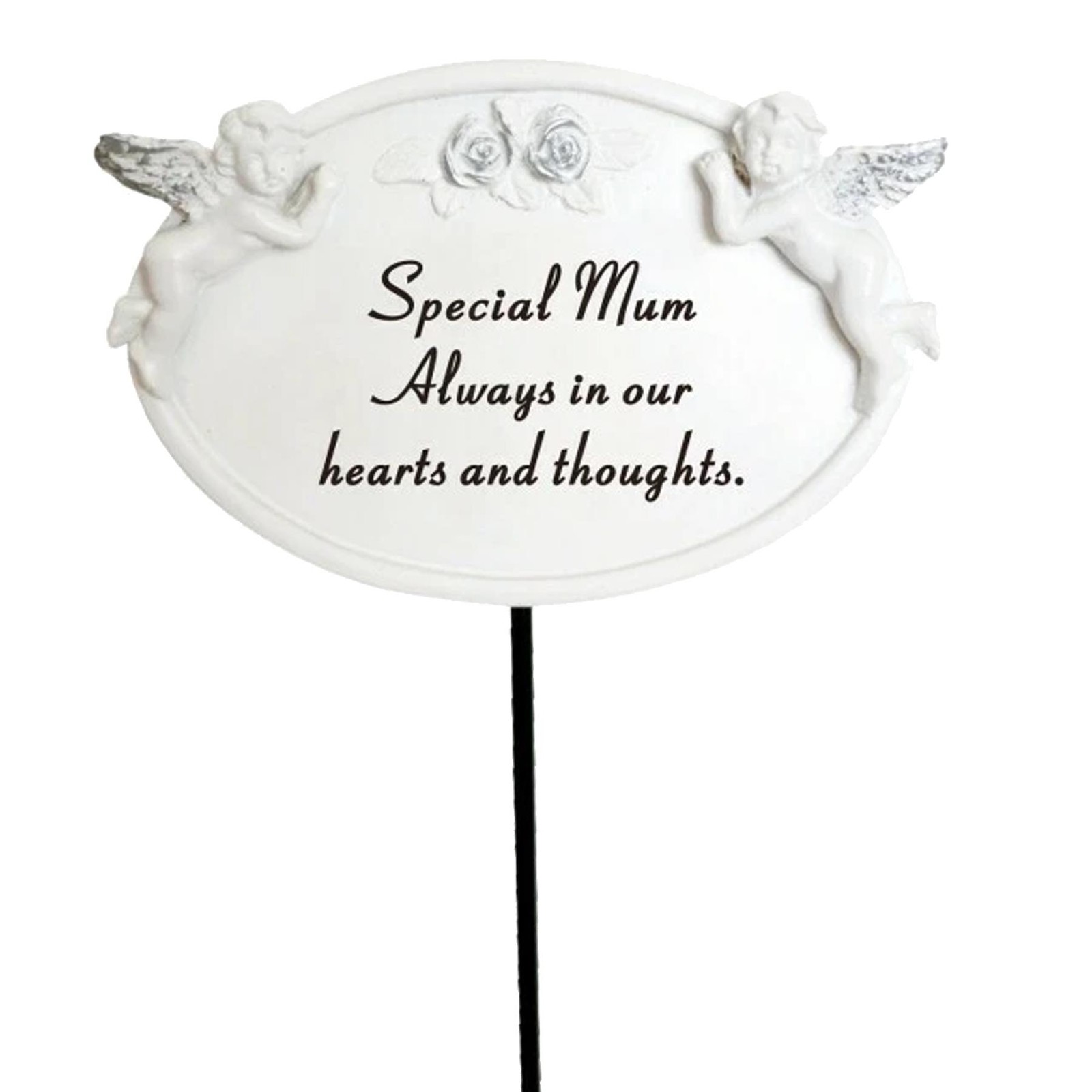 Graveside Oval Memorial Plaque on a Stick – Special Mum