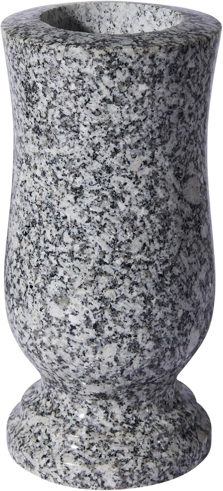 Granite Cemetery Vase for Grave Heavy 9.2 Lbs Windproof 3 Inch Opening | Natural