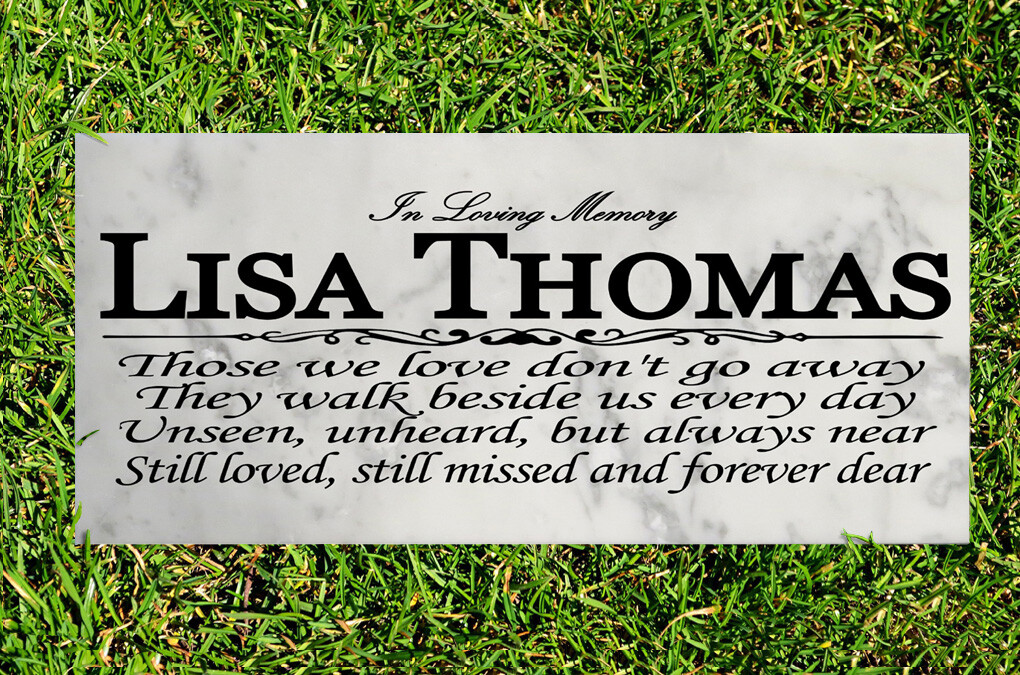 Personalized Memorial Stone In Loving Memory Gift Marble Remembrance Stone