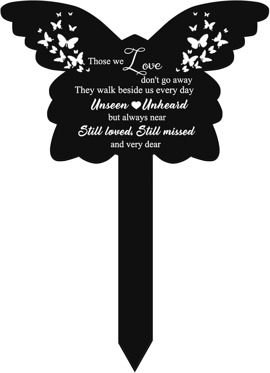 Butterfly Grave Decorations for Cemetery, Those We Love Don’T Go Away Memorial B