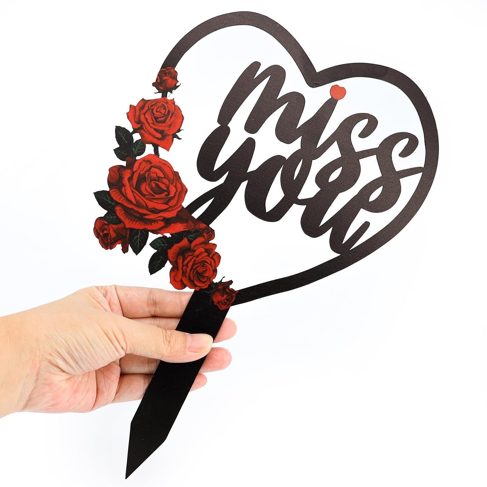 Memorial Plaques Stake Waterproof Metal Grave Marker Grave Decorations for Ce…