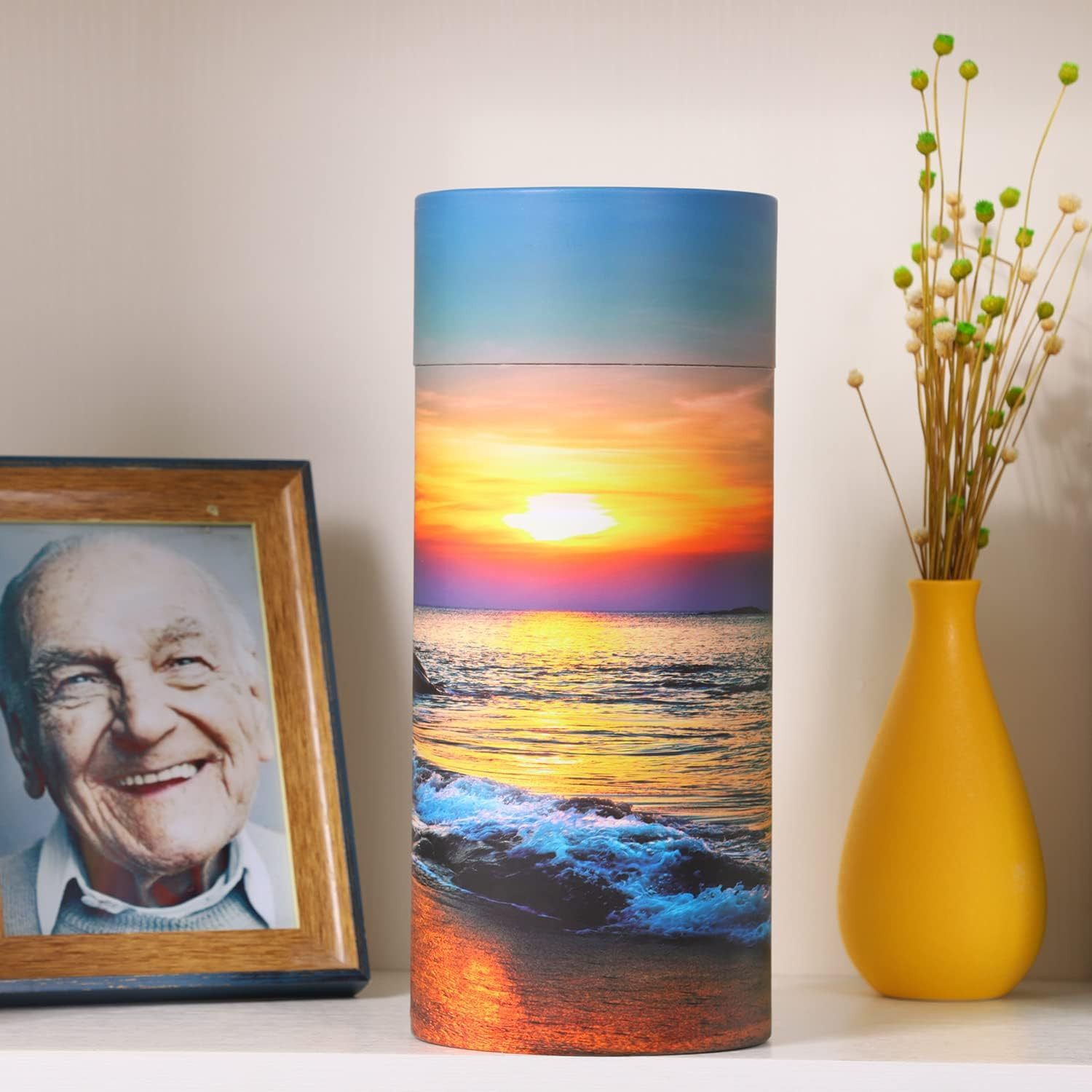 Ocean Sunset Scattering Urn – Biodegradable Scatter Tube for Ashes – Cremation U