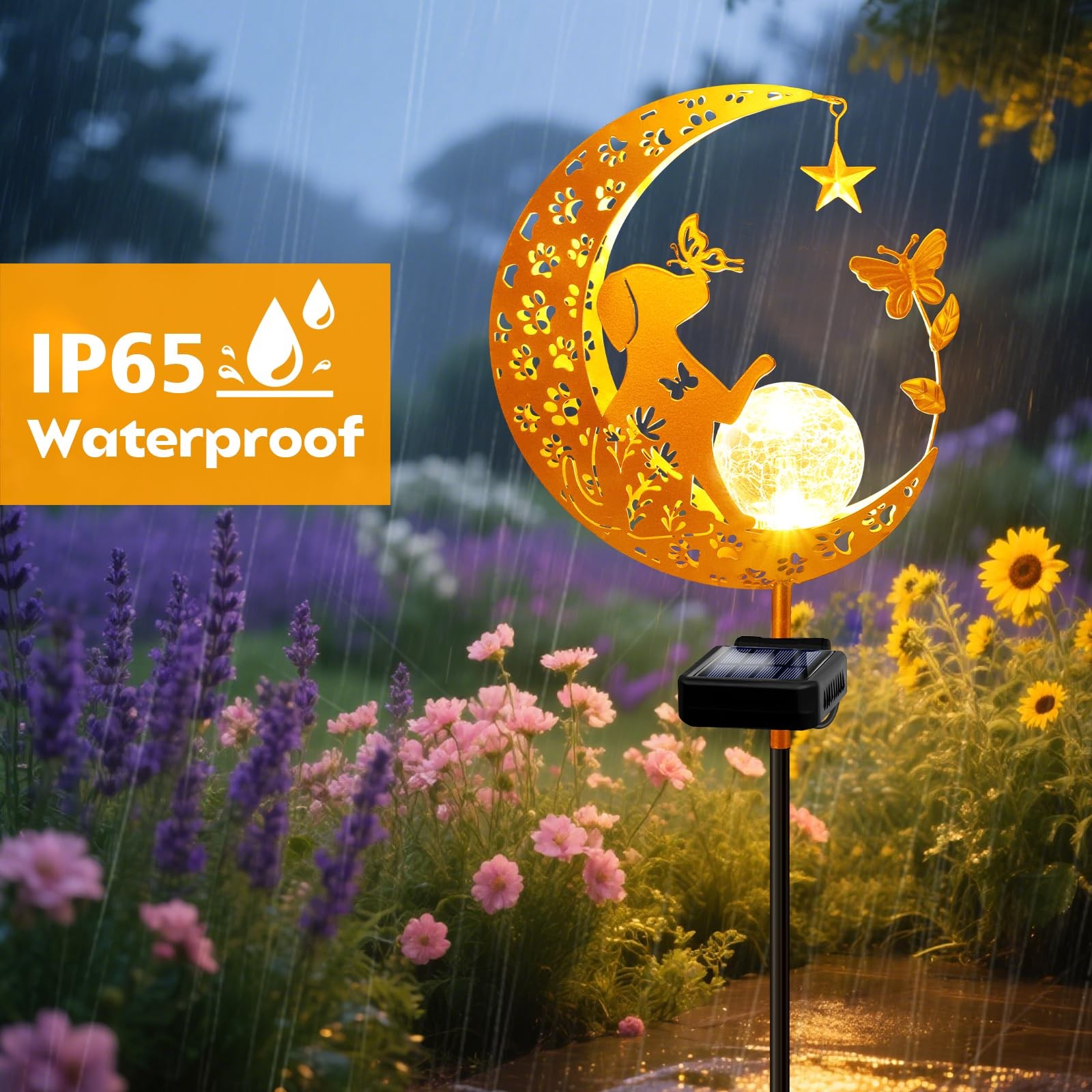 Solar Garden Dog Lights Waterproof, Gift for Mom Grandma Wife Daughter, Pathw…