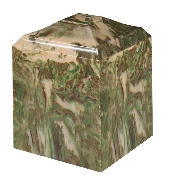 Small/Keepsake 45 Cubic Inch Camouflage Cultured Marble Cremation Urn for Ashes