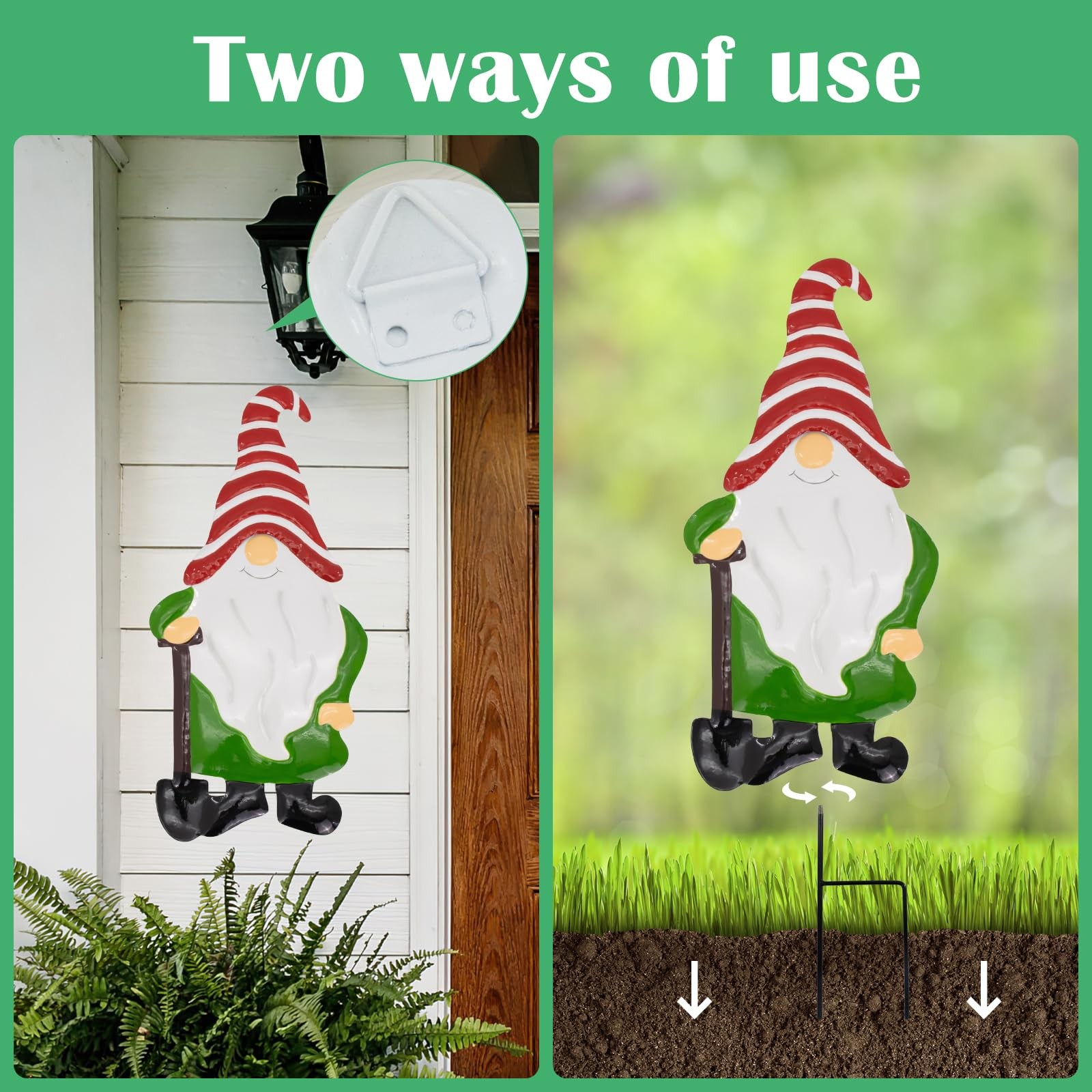 Metal Yard Signs Decor for Rust Prevention, Yard Stakes with Gnomes for Outsi…