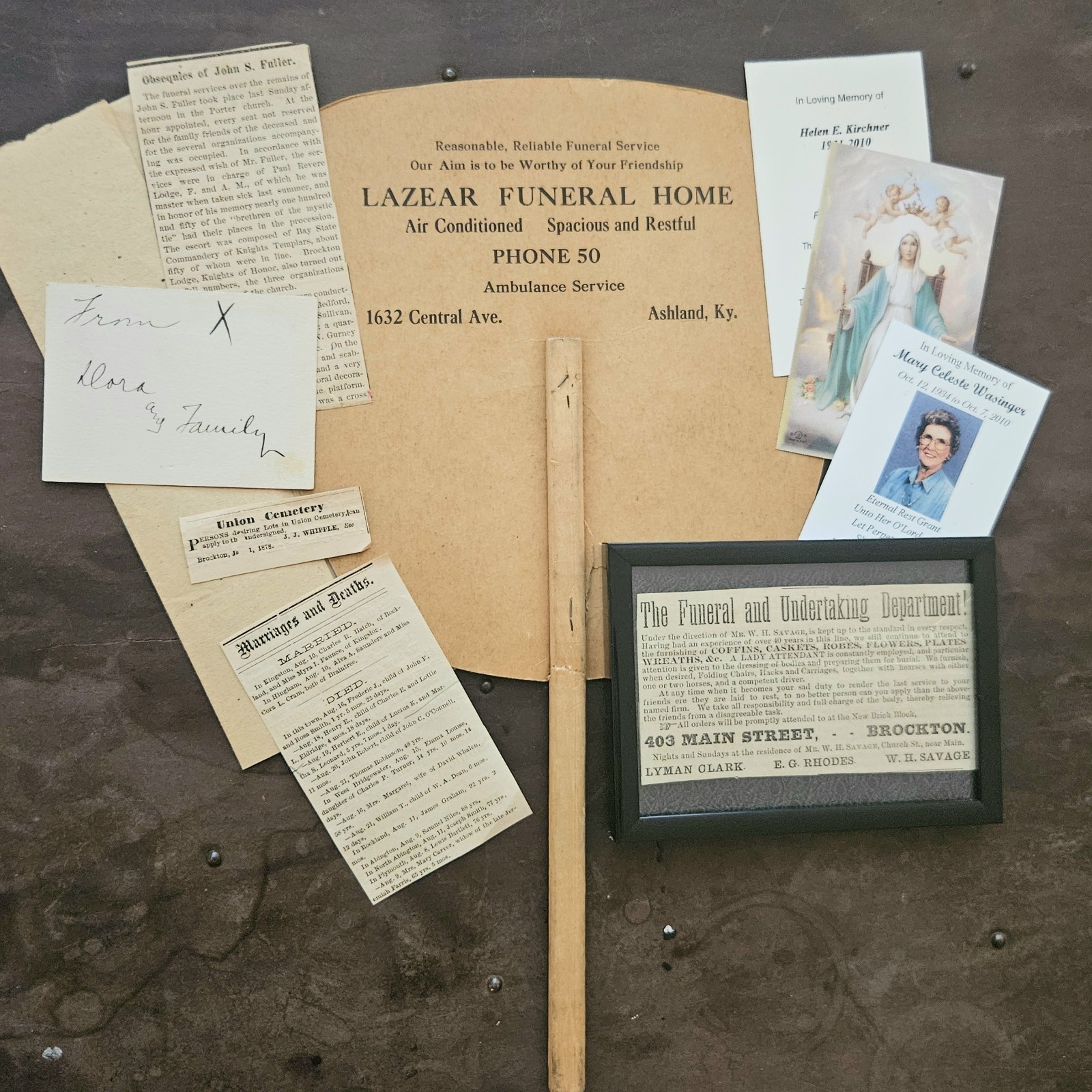 Antique-Vintage-Modern Funeral Cemetery Undertaking Ephemera Lot Of 10
