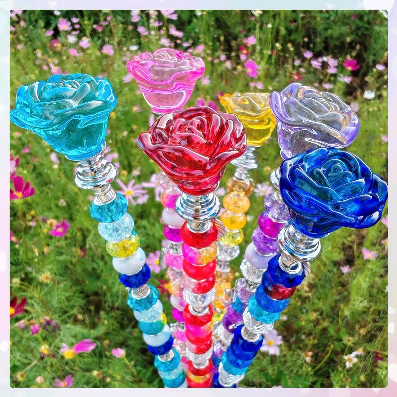140Pcs DIY Fairy Wand Beaded Garden Stakes Kit Fairy Wands Kit for Different …