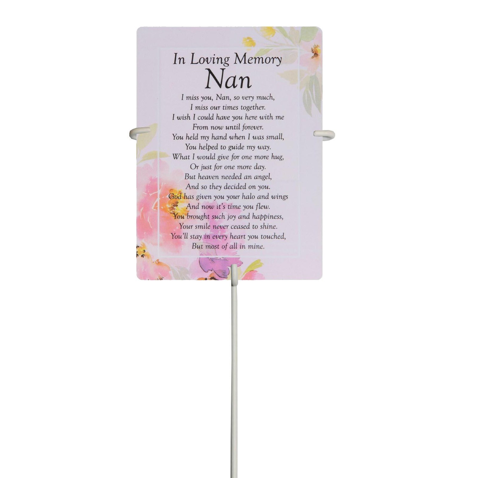 Loving Memory Nan Waterproof Graveside Memorial Card and Resistant card holder