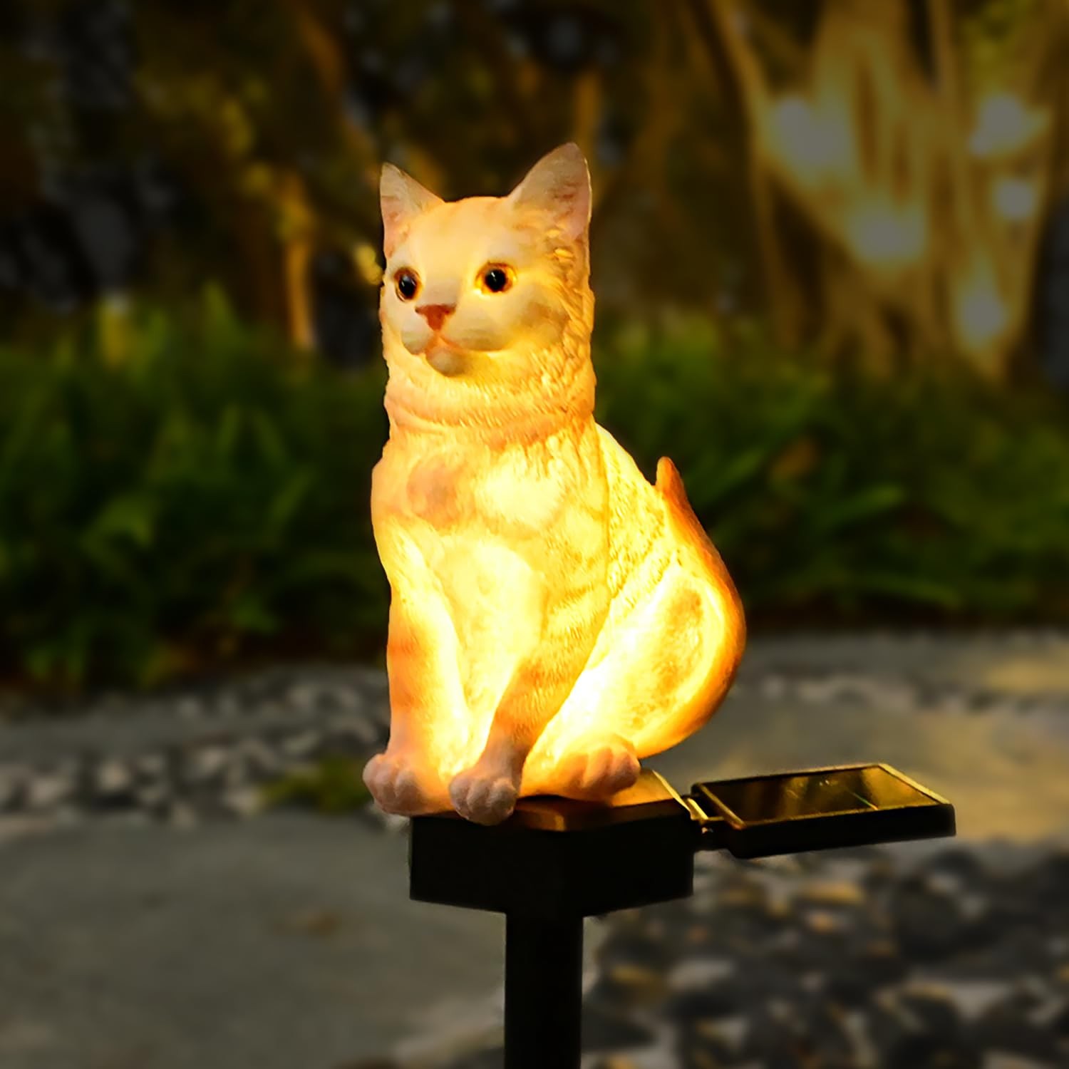 Cat Solar Light Stake Waterproof Garden Decor Outdoor Lawn Decoration – Cute