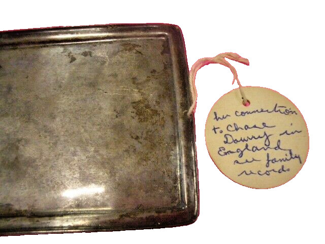 VINTAGE 1862 VICTORIAN FUNERAL CASKET COFFIN PLAQUE PLATE – 5″ x 3.5″