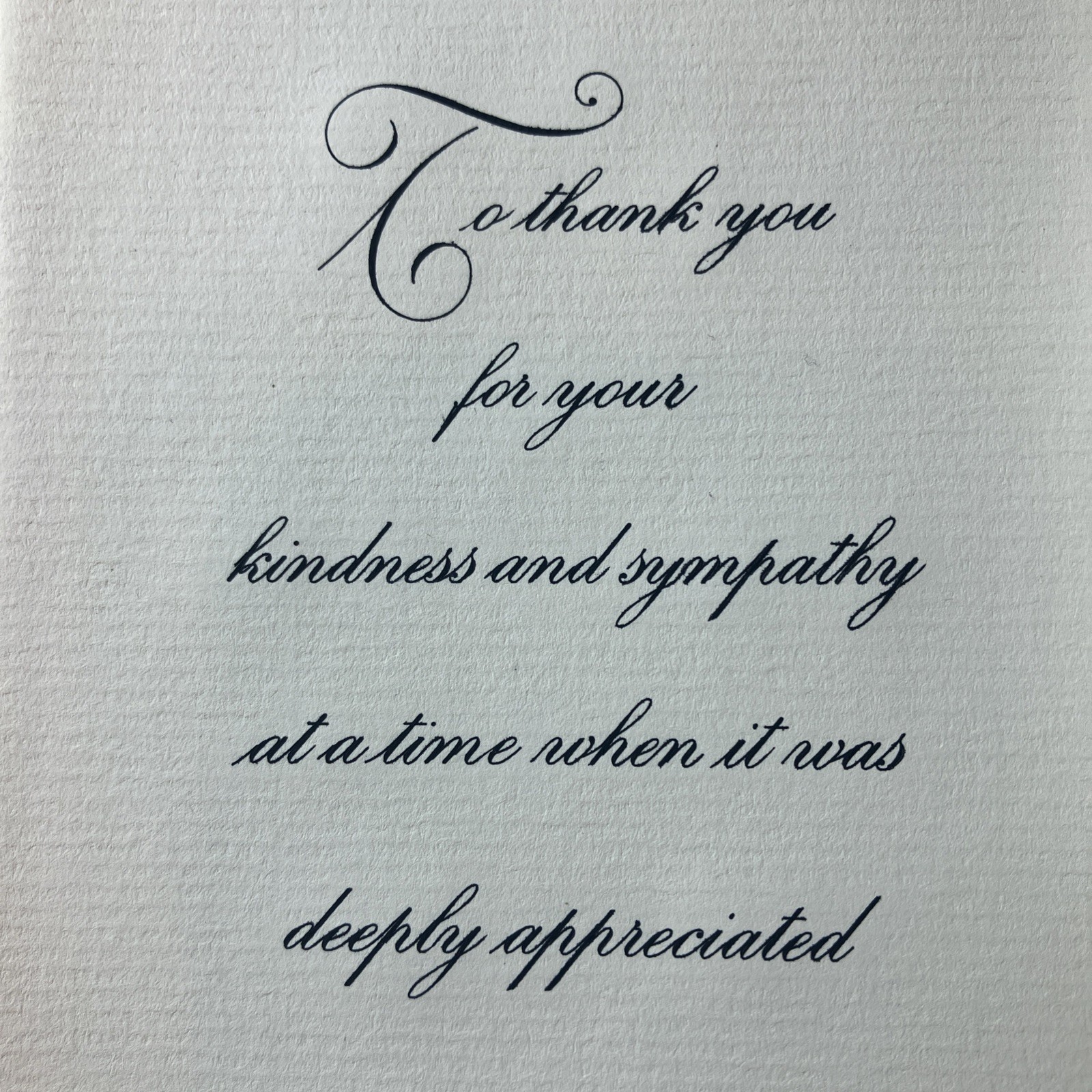 VTG Box 25 Sympathy Reply Blank Inside White Cards w/ Envelopes Funeral Thank U