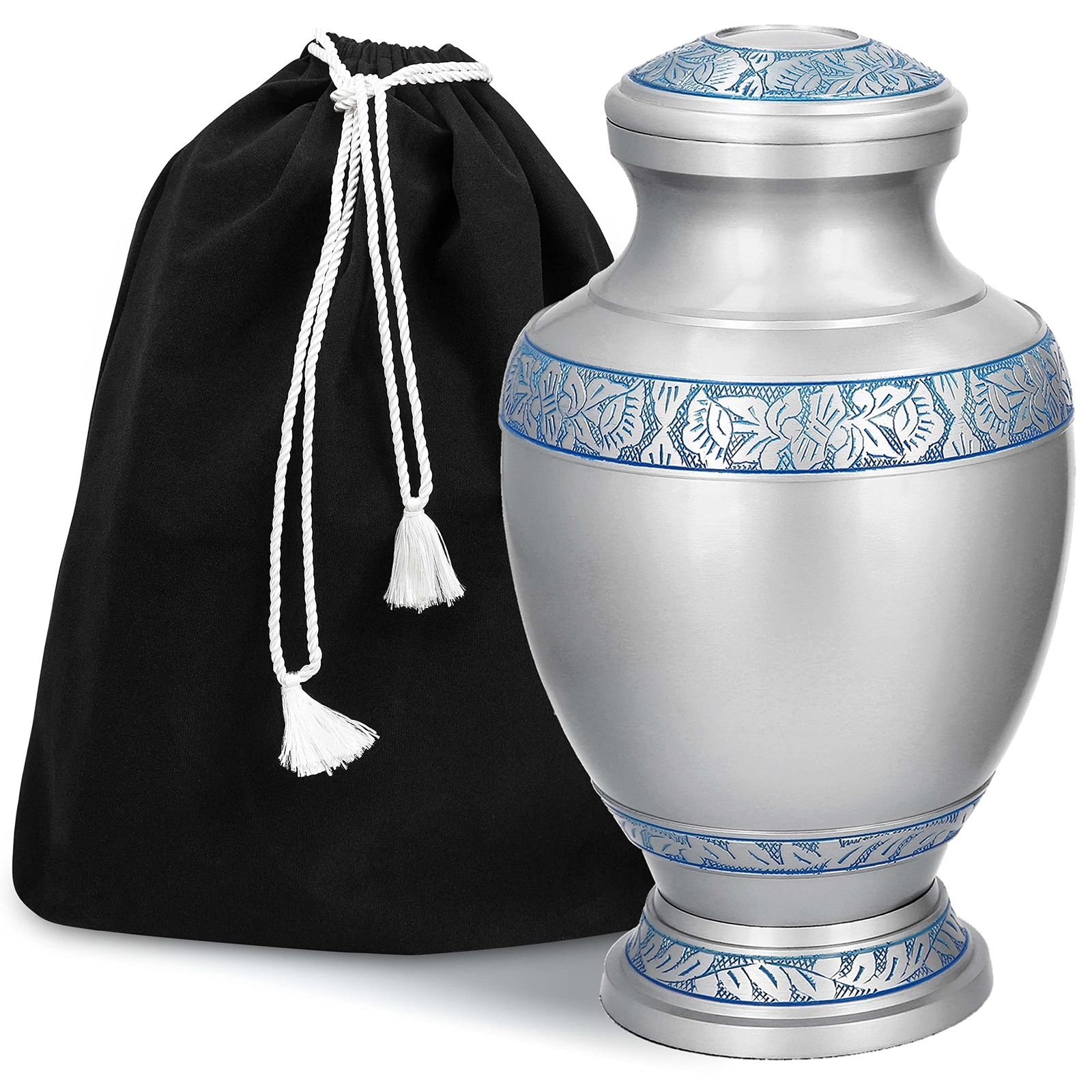 GSM Brands Cremation Urn for Adult Human Ashes – Large Handcrafted Funeral Me…