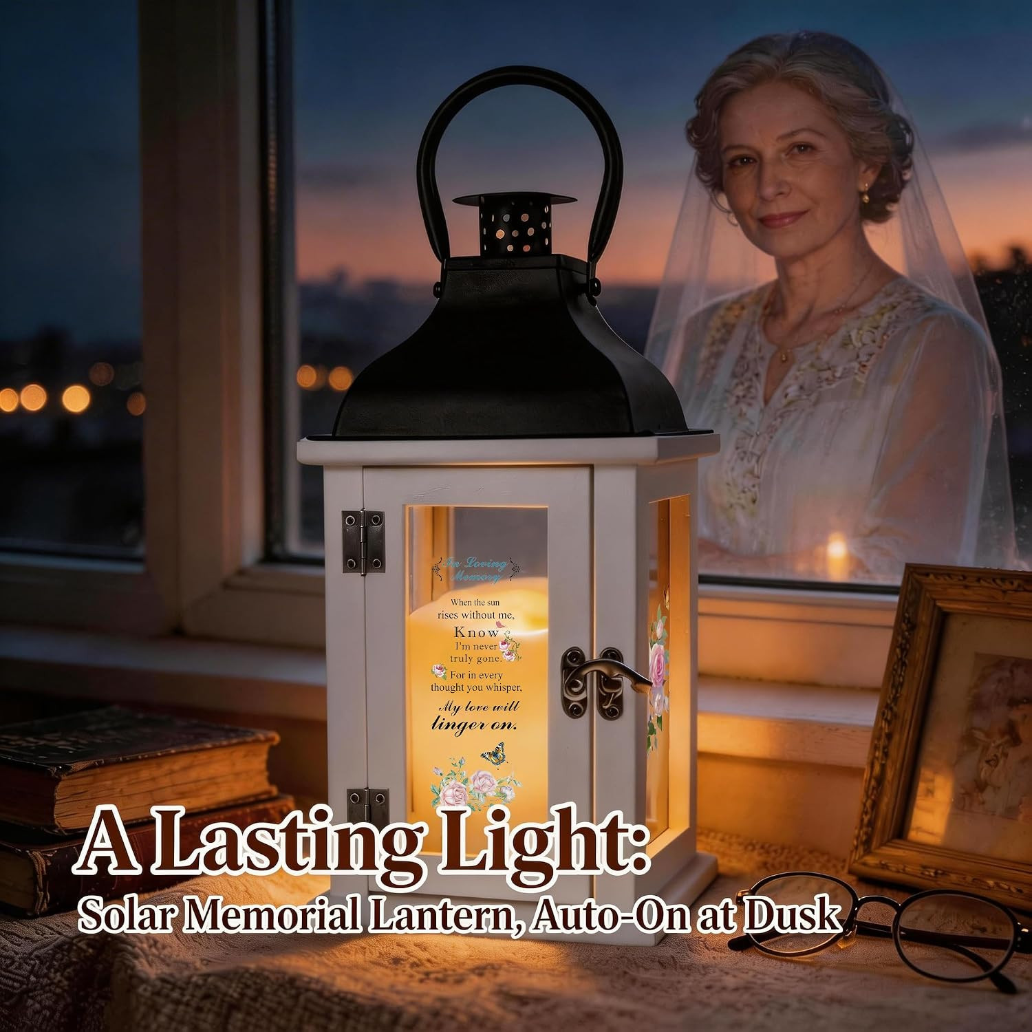 Memorial Lantern Sympathy Gift for Loss of Loved One – Bereavement Remembrance K