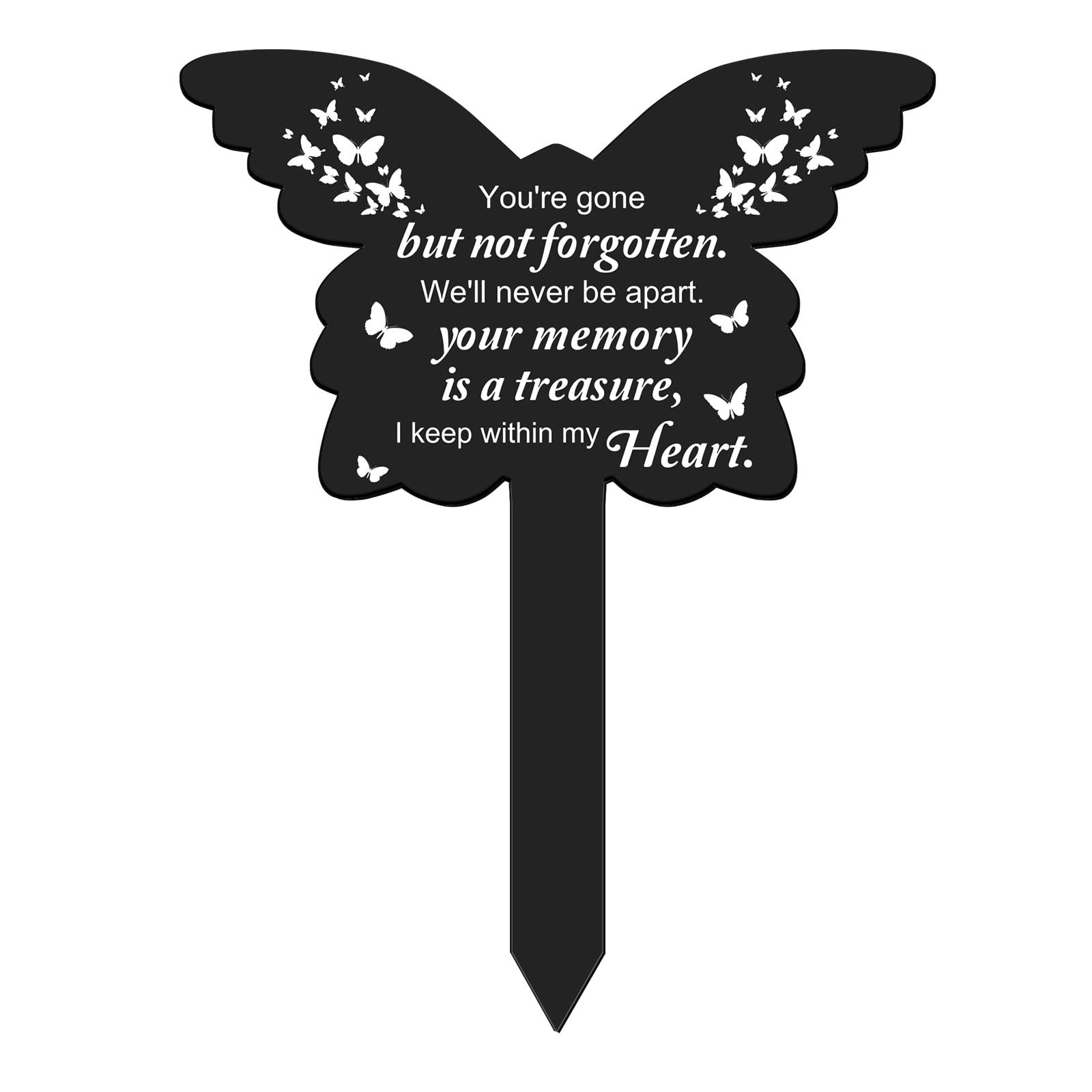 Butterfly Grave Decoration for Cemetery Father’s Day Memorial Gift Grave Mark…