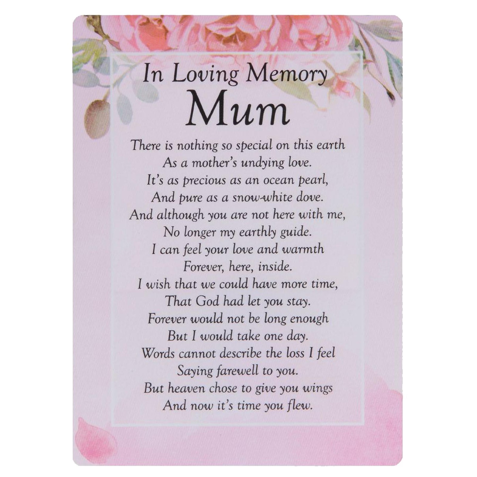 Loving Memory Mum Graveside Memorial Card – TY189