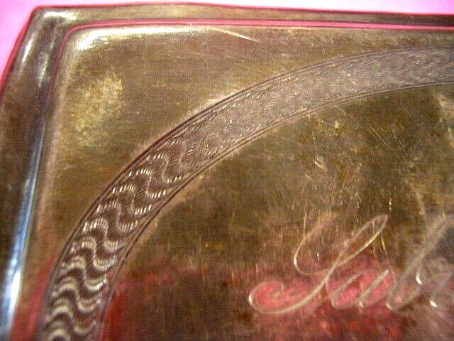 VINTAGE 1862 VICTORIAN FUNERAL CASKET COFFIN PLAQUE PLATE – 5″ x 3.5″