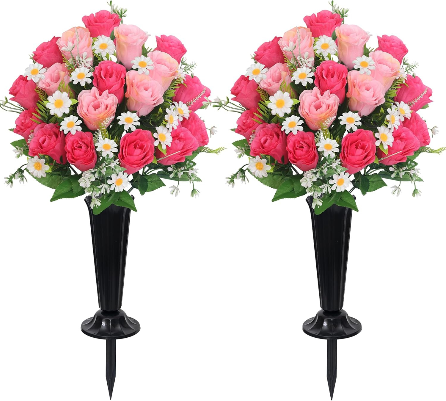 Wocst Artificial Cemetery Flowers for Grave Memorial Day Flowers for Cemetery…
