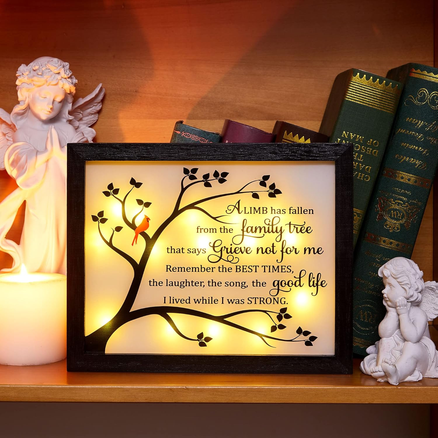 Sympathy Gift LED Memorial Shadow Box Memorial Gifts for Loss of Loved One – …