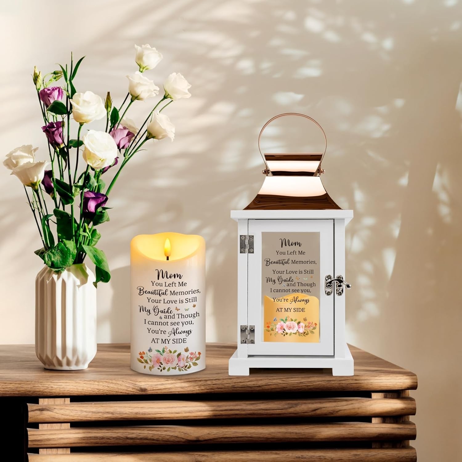 Battery-Operated Memorial Lantern with Butterfly Design – Ideal Bereavement Gift