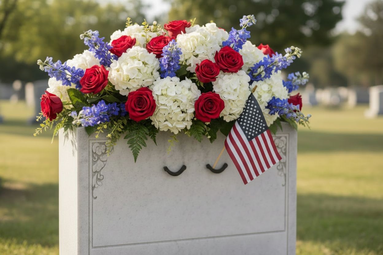 Floral Tombstone Saddle with Foam Memorial Headstone Flower Holder Cemetery Arra