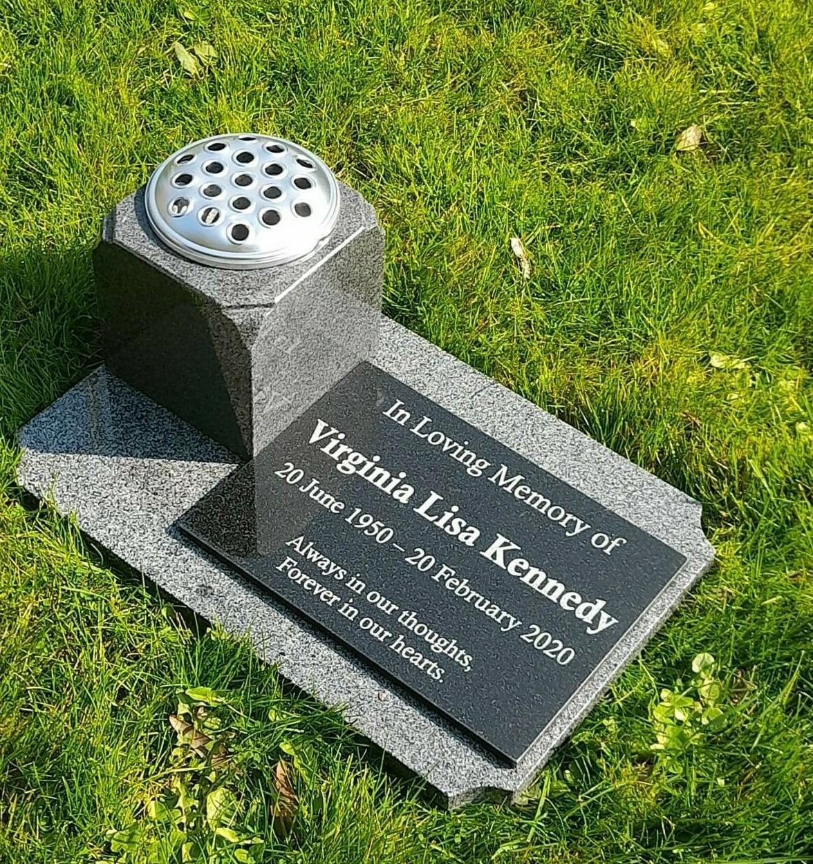 Memorial Stone Gravestone Granite Cemetery Headstone Personalised Grave Plaque