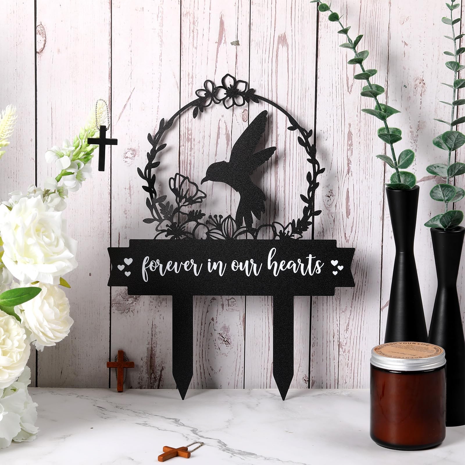 Hummingbird Grave Marker Memorial Plaques for Cemetery Decoration Gifts