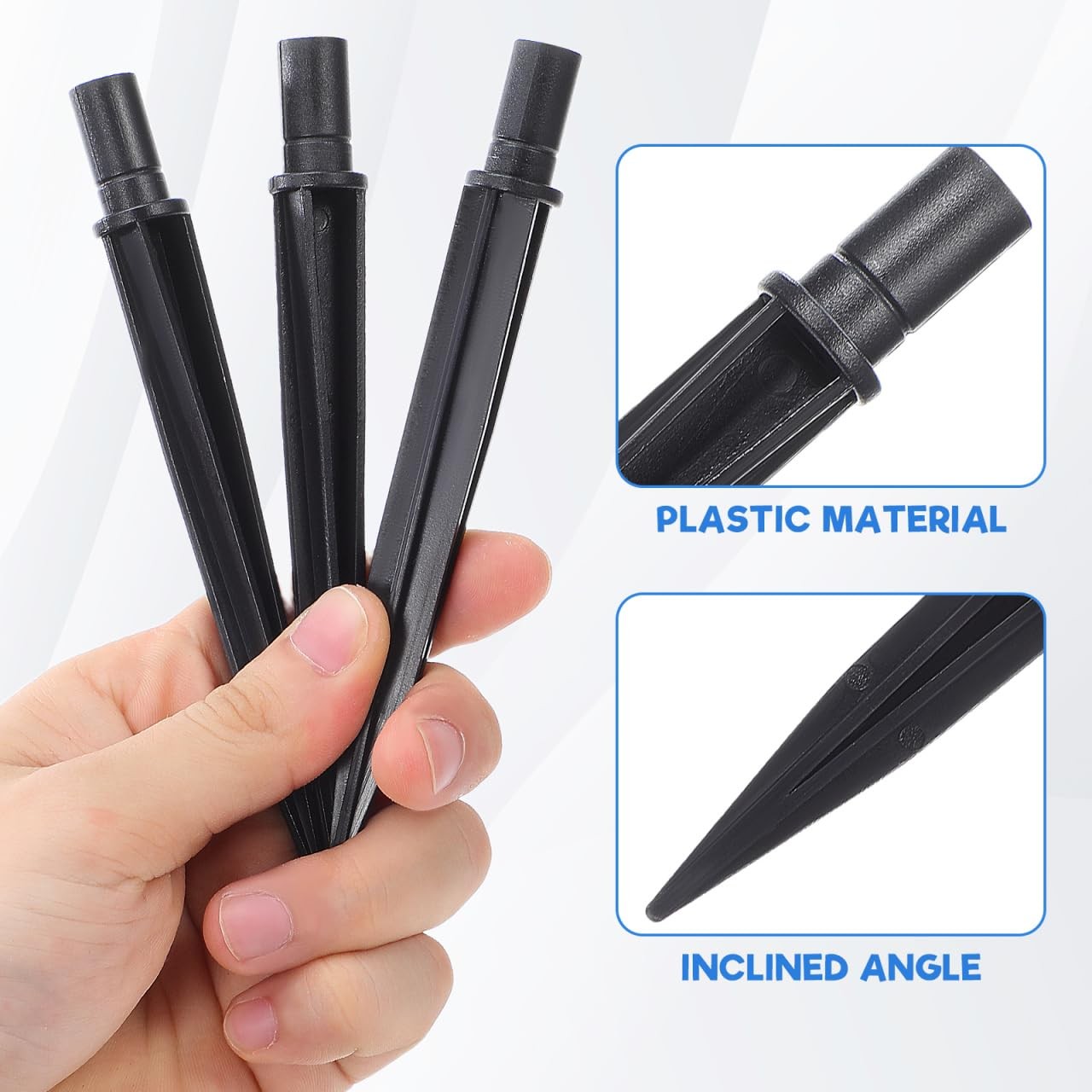 25pcs Solar Light Stakes, 5.5X0.55inch Ground Spikes Light Replacement Stakes…