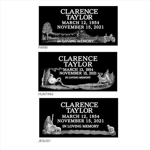 Jet Black -Flat Cemetery headstone – flat marker – solid black granite -24x12x4