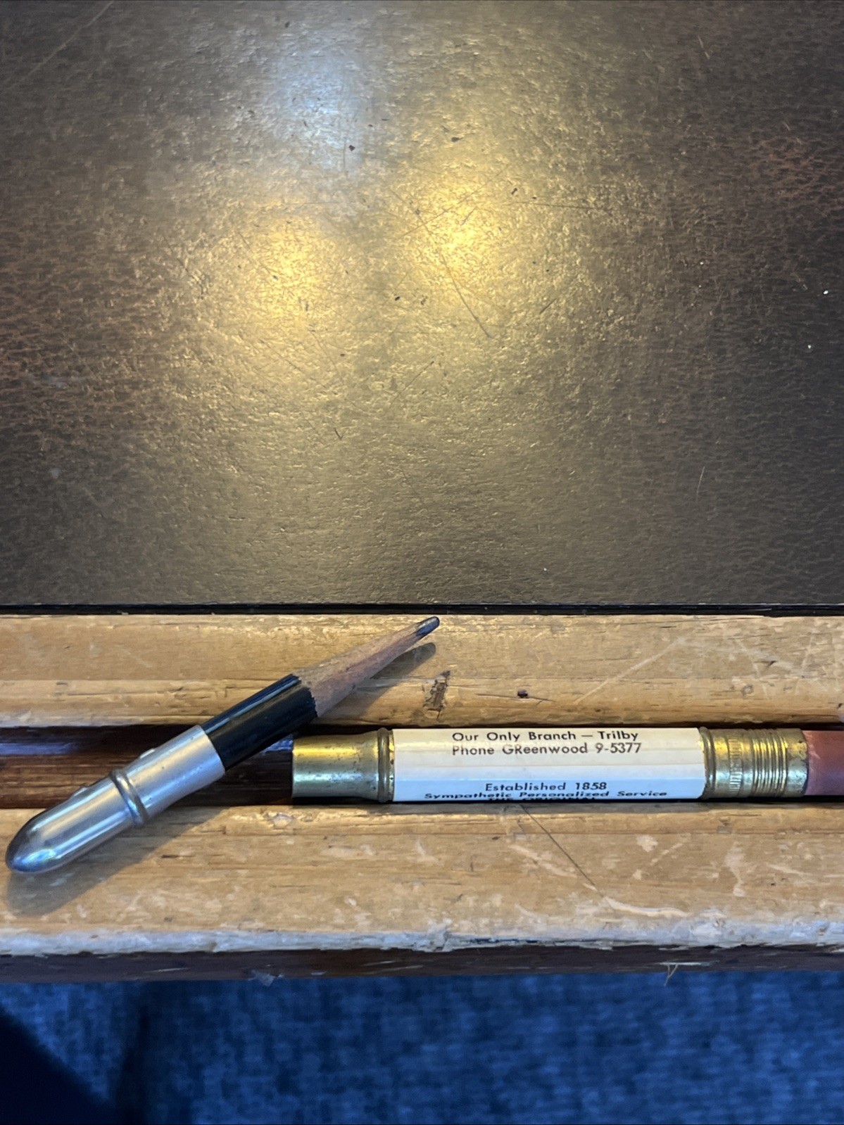 Vintage Toledo Ohio Burkenkamp Funeral Home Bullet Pencil