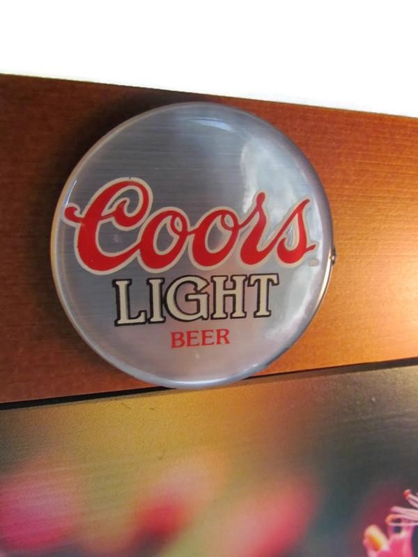 COORS LIGHT BEER Urn for Ashes Modern DEER Wooden Adult Cube