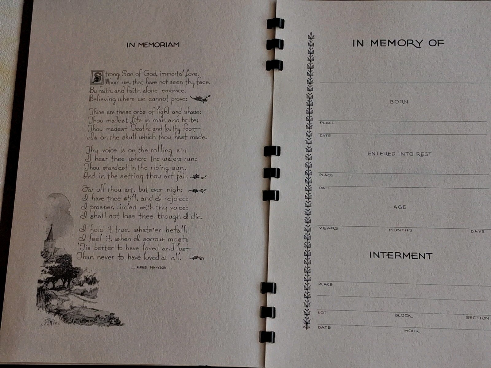 Vtg Memorial Remembrance Booklet Nurre Bros. Funeral Homes Cincinnati, OH