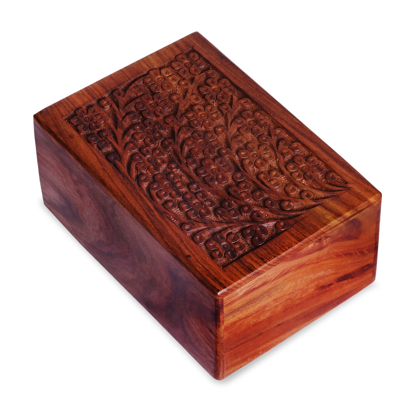 Wooden Urn for Human & Pet Ashes – Decorative Keepsake Burial Box – Extra Sma…