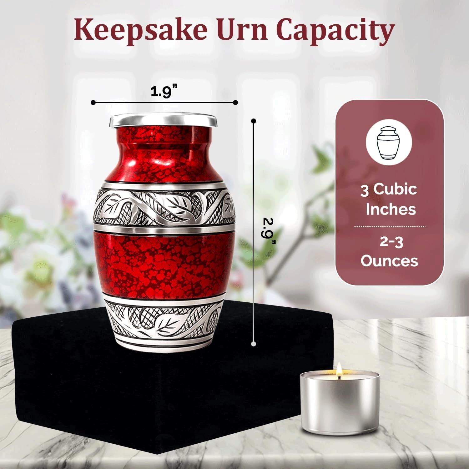Small Urns for Human Ashes Keepsake Set – Mini Urns for Ashes Men & Women – H…