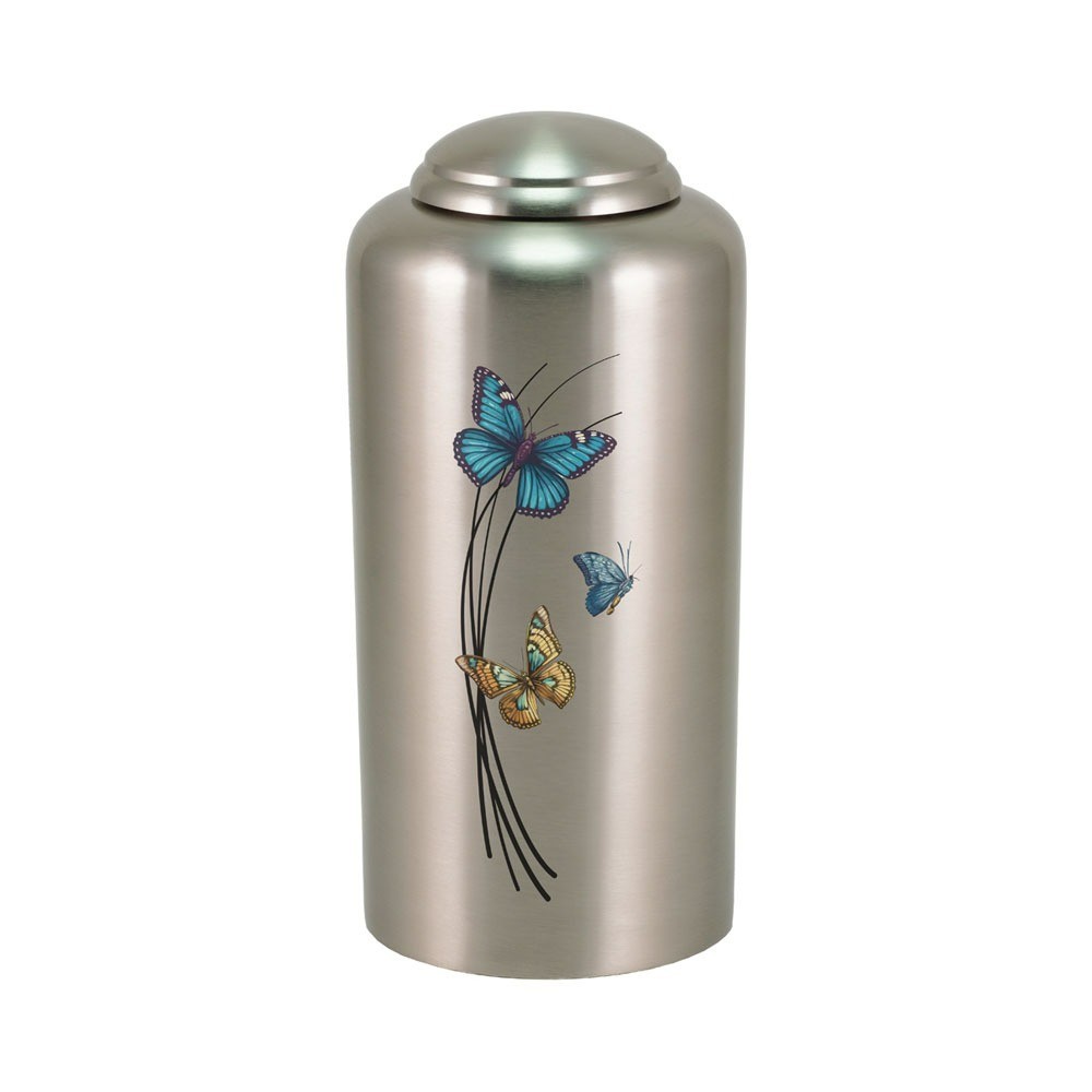 At Peace Memorials Enchanted Essence Butterflies Large Pewter Cremation Urn
