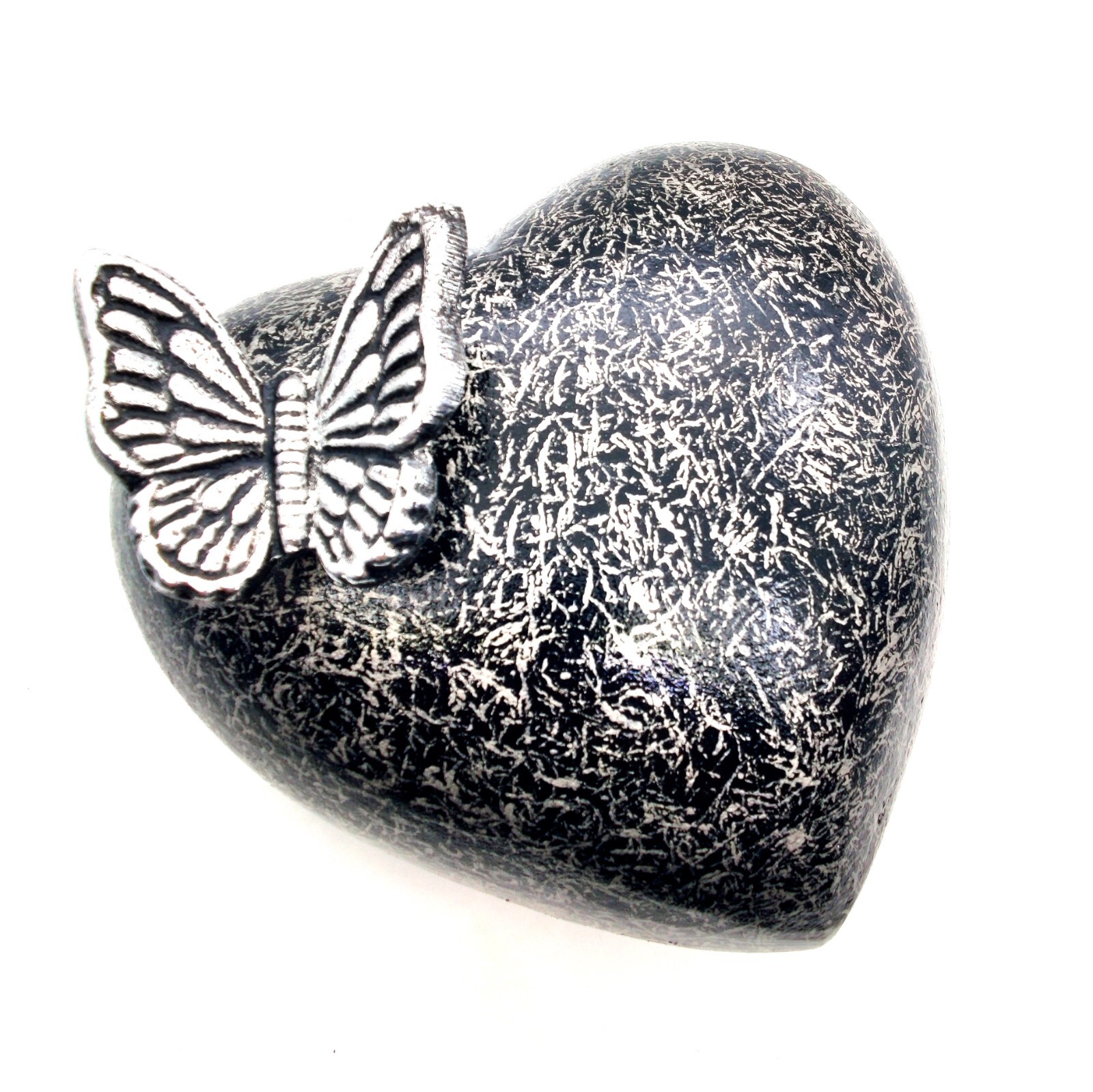 Butterfly Heart Cremation Urn for Ashes with Hand Shape Stand Memorial Keepsake