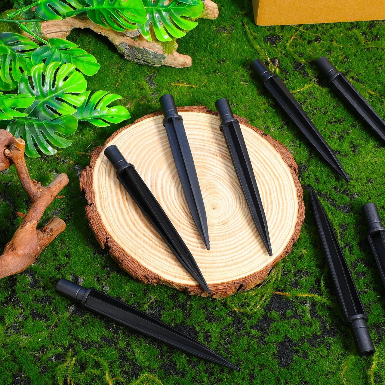 25pcs Solar Light Stakes, 5.5X0.55inch Ground Spikes Light Stakes, Halloween …