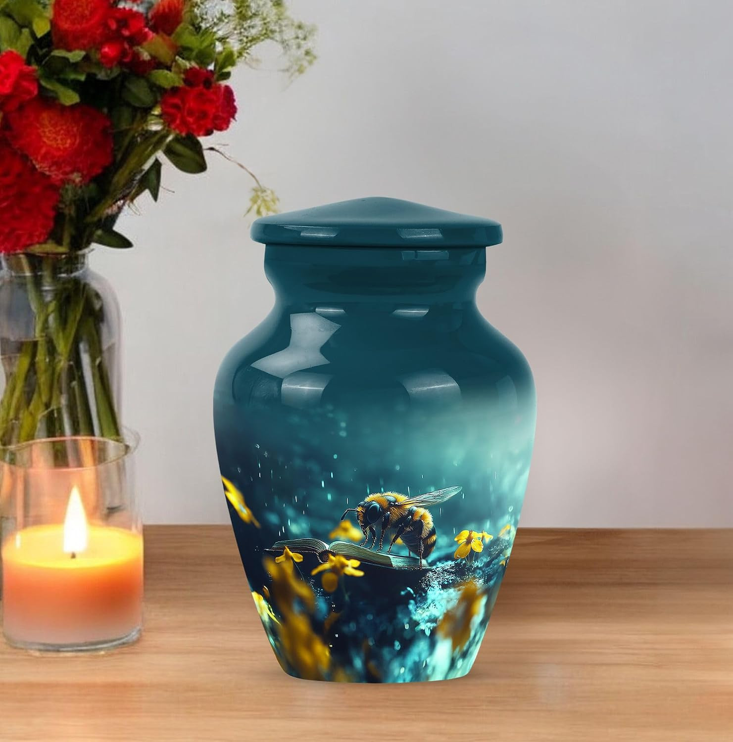 Bee Funeral Urns for Human Ashes Adult Female – Cremation for Men Ashes – Small