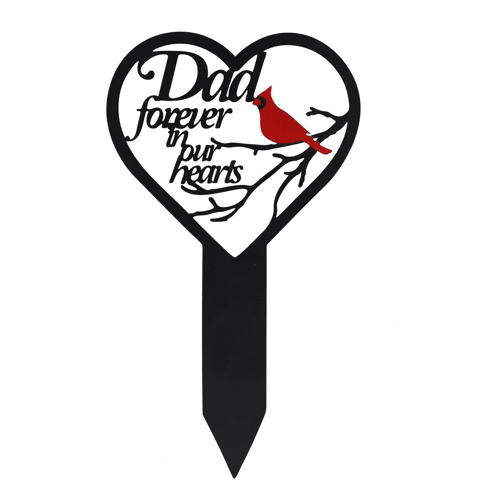 Father’S Day Dad Memorial Grave Markers for Cemetery Cardinals Heart Memorial Pl