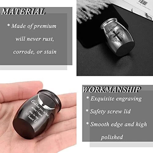 Color Small Urns for Ashes – Set of 8，Aluminium Mini Urns, Cremation 8pcs -Urn