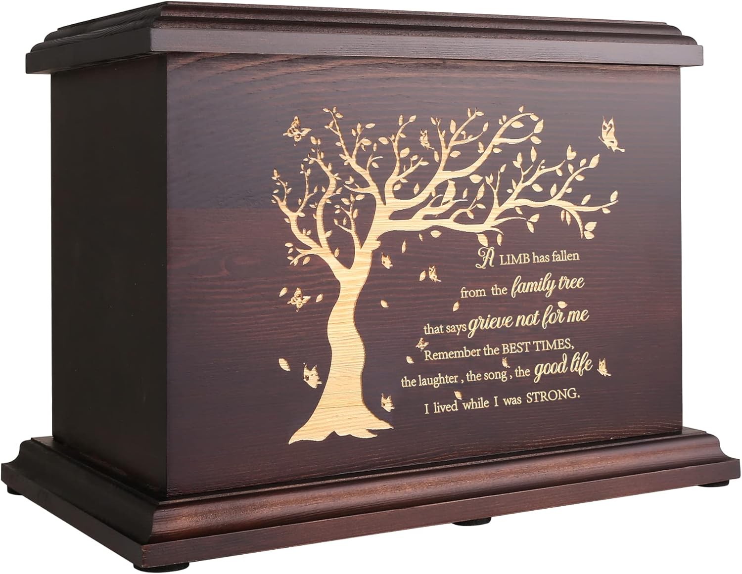 Cremation Memorial Urns for Human Ashes Adult Male Female, Wooden Box and Cas…